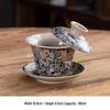 Ceramic Sancai Gaiwan Tea Bowl
