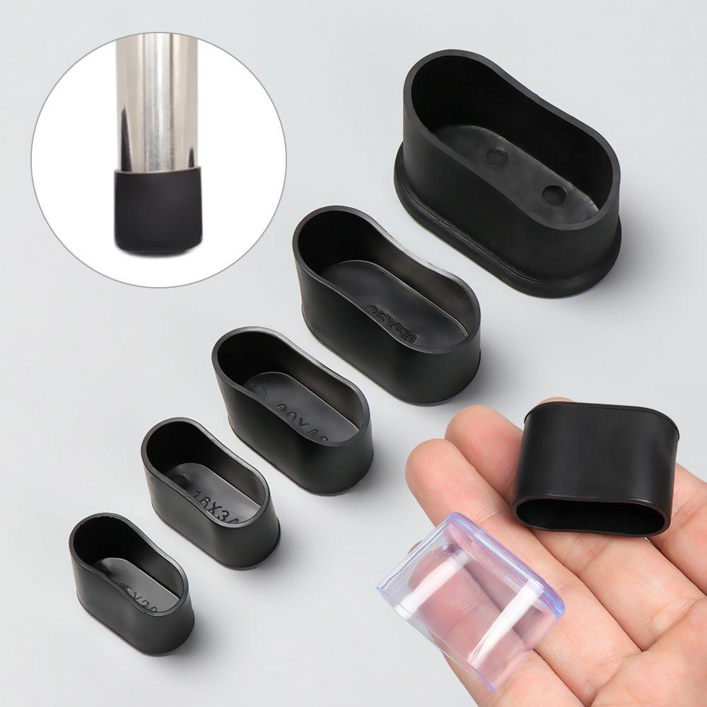 4Pcs Oval Chair Leg Caps Silicone Non-Slip Furniture Feet Covers Table Chair Leg End Caps Covers Floor Protectors