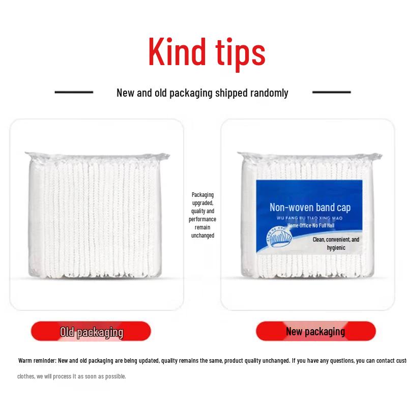 

Disposable White Non-Woven Hairnet Caps, 100-Pack