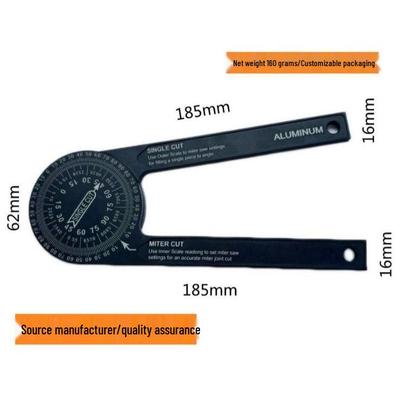 Aluminum Alloy 0-360° Precision Angle Protractor for Woodworking