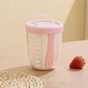 650ML Picnic Salad Box Fruit Cup with Fork Double-Layer Quick-Draining Leak-Proof Compact Sealed Food Storage Containers for Travel Picnic Camping