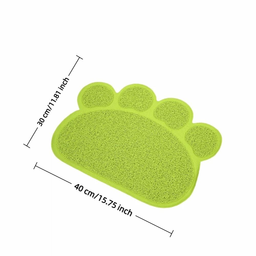 Non-Slip Cat Litter Pad PVC Pet Food Placemat Durable Litter Box Mat  for Cats and Dogs