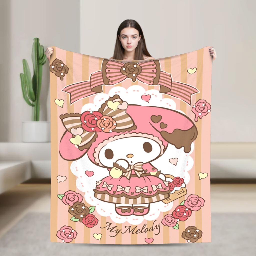 Melody Super Warm Blanket Students Plush Bedding Throws Graphic Home Decor Flannel Bedspread Sofa Bed Cover