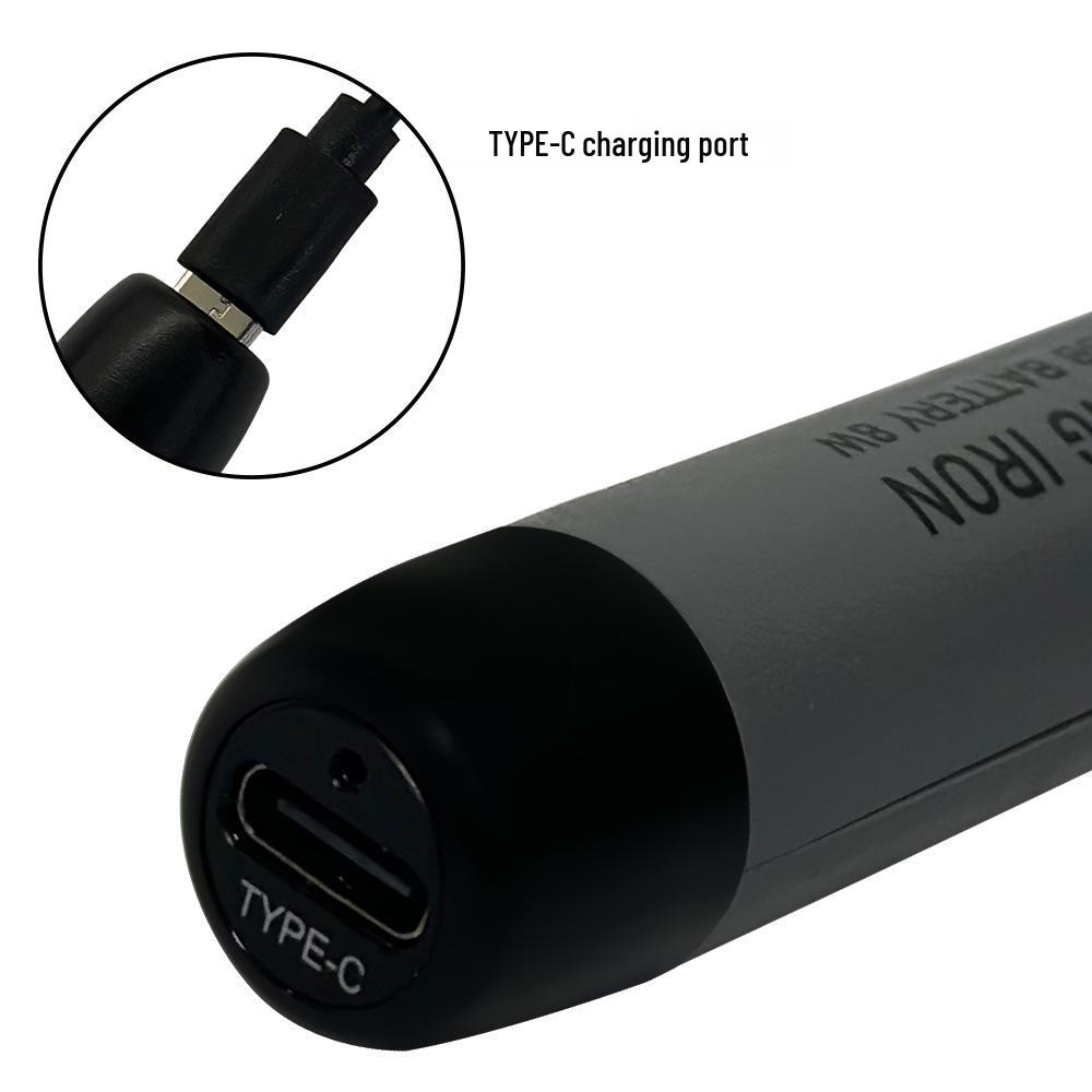 Kompakter, wiederaufladbarer USB-C Elektrolötkolben-Bausatz mit 600mAh Akku