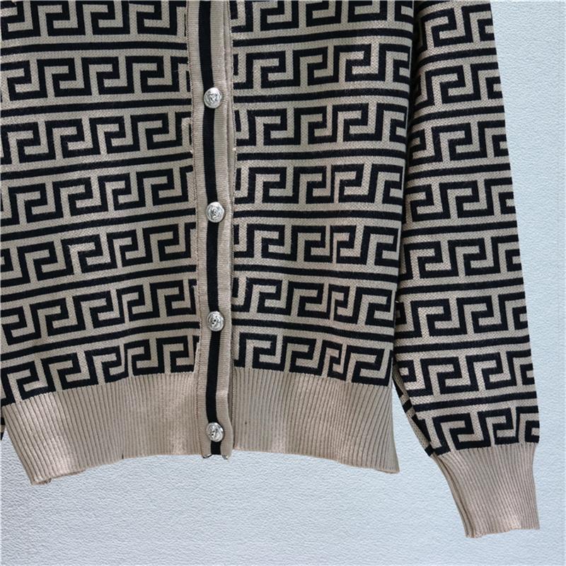 Autumn And Winter Jacquard Knitted Cardigan Women's Suit Jacket Vest And Pants Three Piece Set