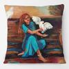 Middle East Arabic Muslim Islam Arabian Woman Portrait Poster Paintings Cushion Cover Decorative Pillows For Sofa