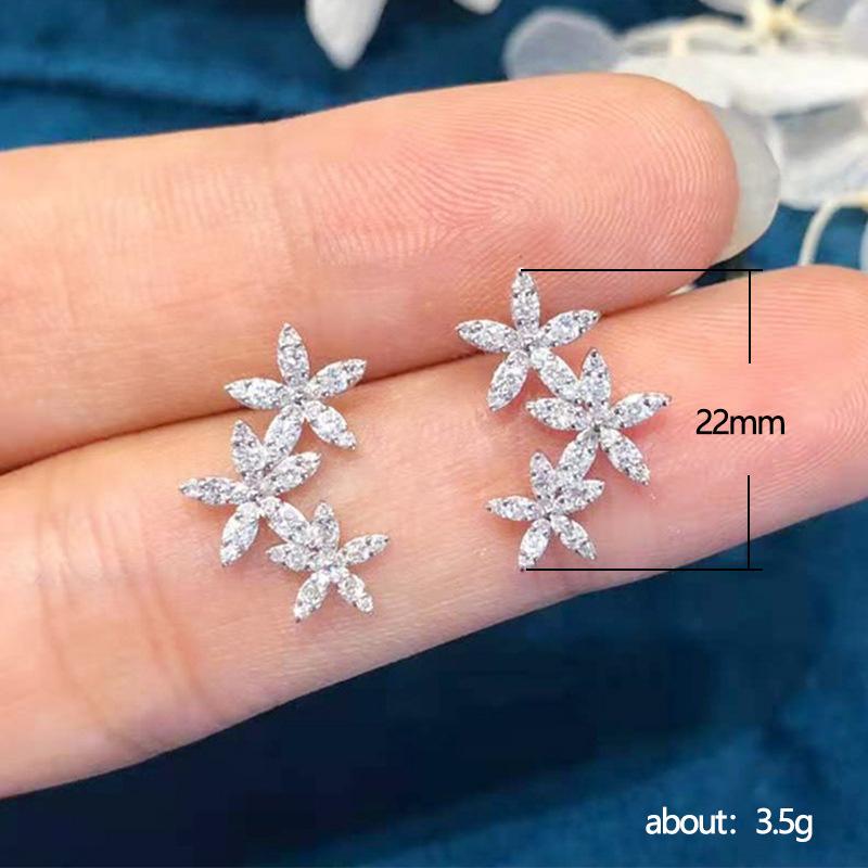 BELLA BOX Cercei cu flori delicate pentru femei, urechi, accesorii elegante pentru petreceri, purtare zilnică, bijuterii la modă versatile