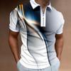 Men's Fashion Striped Zipper Polo Shirt – Short Sleeve Casual Top