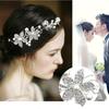 Fashion Delicate Women's Wedding Bridal Crystal Rhinestones Flower & Faux Pearls Decor Hair Band Headband Tiara Headdress