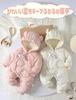 Maeau Baby Romper Thick Warm Long Sleeve Hooded Jumpsuit for Open Down Kigurumi Jumpsuit for Girls and Perfect Gift for Baby Shower or 73cm Coverall,