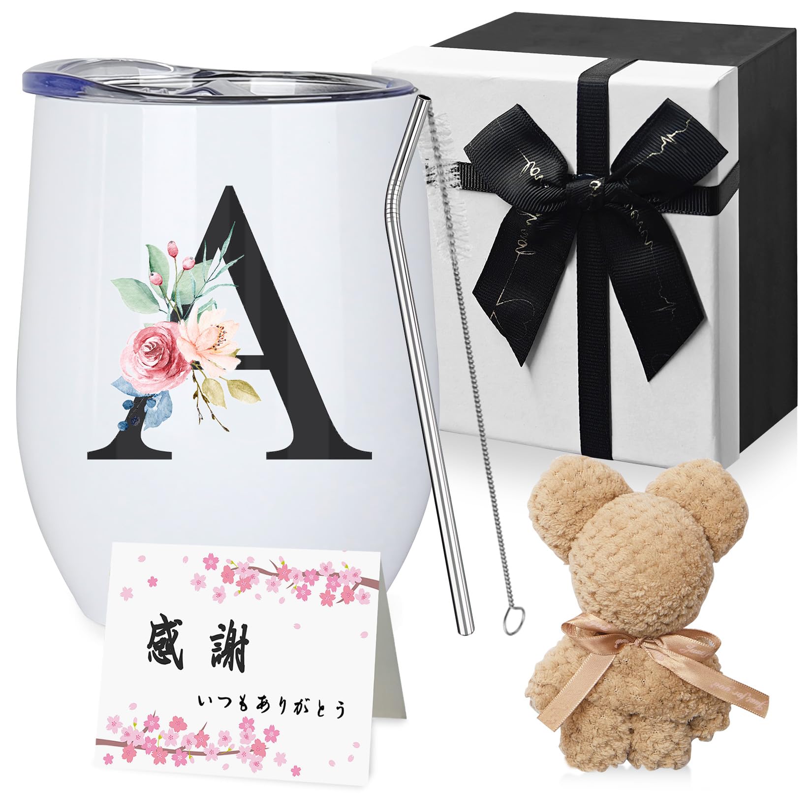 

Personalized Tumbler with Bear Towel Keeps Food Hot or Personalized Stainless Steel Mug with Vacuum Perfect for Greeting or any Design, Cold, Lid,