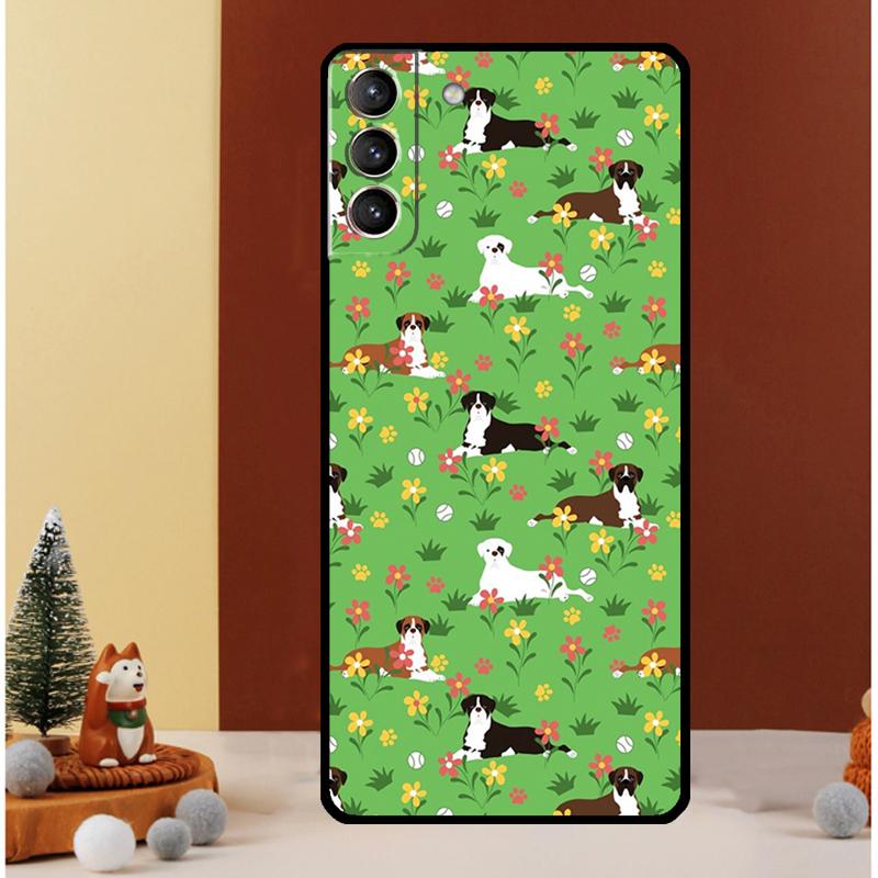 Boxer Dog Case For Samsung Galaxy S25 S26 Ultra S21 S22 S20 S23 S24 Ultra S10 Plus S25 FE Cover Funda