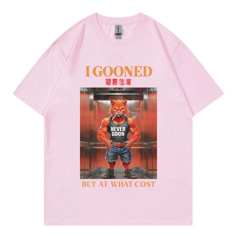I Gooned But At What Cost Funny Tshirt Japanese Goon Meme Graphic T Shirts Mens Womens Casual Fashion Short Sleeve Tshirts