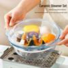 Microwave-Safe Borosilicate Glass Bowl with Lid & Double Handles