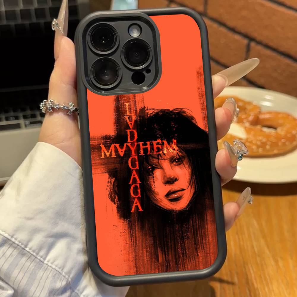 

Singer L-Lady Gaga Mayhem Silicone Phone Case For iPhone 17 Air 17 16 15 14 13 12 11 Plus Pro Max Shockproof Soft Cover iPhone 16 pro