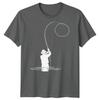 Fishing Fly Fishing Unisexs TShirt Angler Outdoor Hobby Tee