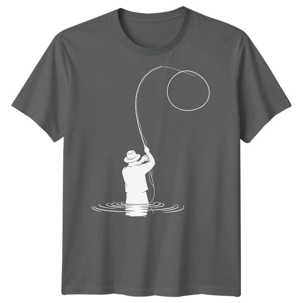 Fishing Fly Fishing Unisexs TShirt Angler Outdoor Hobby Tee