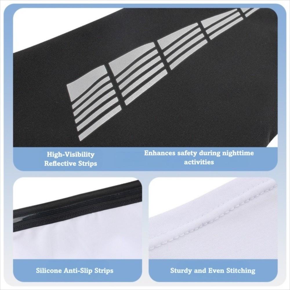 1 Pair UV Protection Full Length Leg Sleeves Sports Compression  for Men Women, Running, Basketball