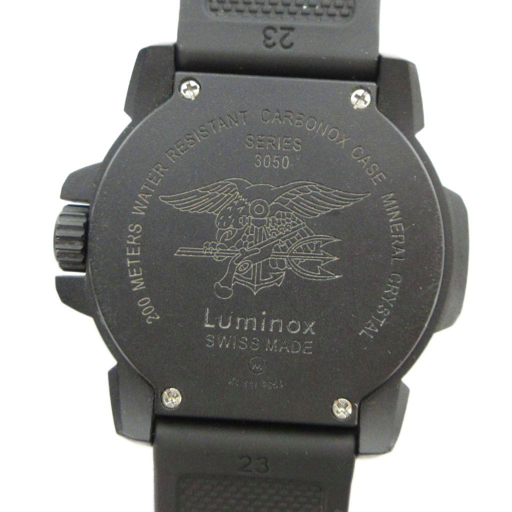 Used Luminox LUMINOX watch 3050 quartz date with calendar black dial black GY18 /MQ