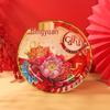 Auspicious Red Gold-Rimmed Fruit Plate, 26x26cm (Pack of 10)