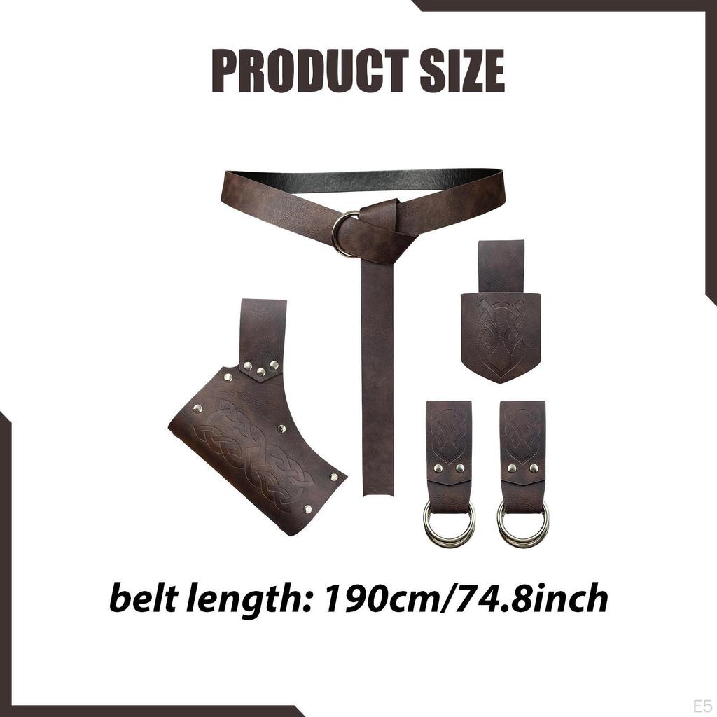 Medieval Knight Belt Set Pirate Cosplay for Adults Carnival