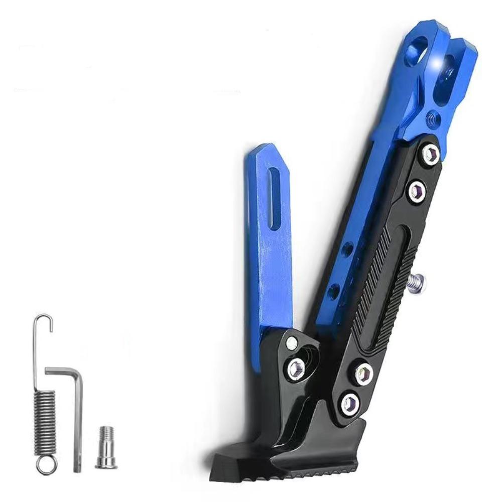 DIY Aluminum Alloy Motorcycle Kickstand Adjustable Universal Side Support Durable Motorbike Foot Stand Motorcycle синий