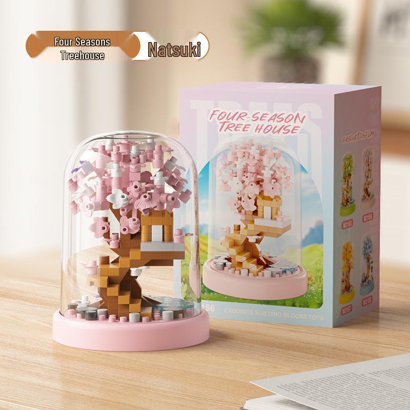 Secret Garden Flower Building Blocks: Rose & Carnation Potted Plant Toy - Perfect for Children's Play and Teacher's Day Gifts