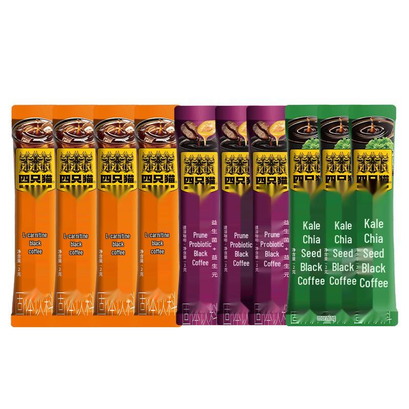 Four Cats Functional Instant Coffee - Plum White Kidney Bean Blend