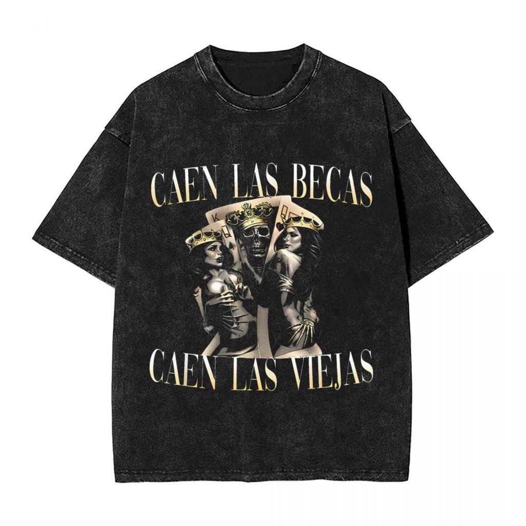 Calacas Chidas Gym Fitness Mit Sarkastischen Sprüchen Gewaschenes T-Shirt Herren Damen Vintage Tees Oberteile Lässig Unisex