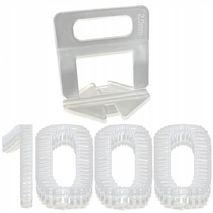 Clips de nivellement pour carreaux de 2,0 mm (ensemble de 100 pièces) x10.