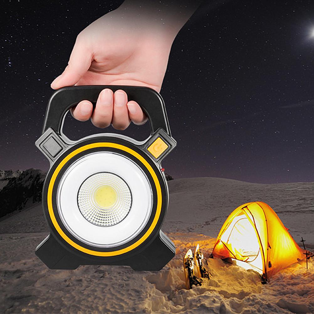 Outdoor LED Portable Lantern Tent Light COB Work Lamp Solar Emergency Spotlight Rechargeable Floodlight for Hiking Camping Light