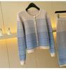 Gradient Knit Cardigan & Skirt Set: 2025 Autumn/Winter Collection