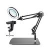 LED Long Arm American Style Folding Magnifier Desk Lamp for Welding and Repair with Eye Protection