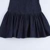 2025 Spring/Summer Women's Slim Fit Layered Backless Denim Dress