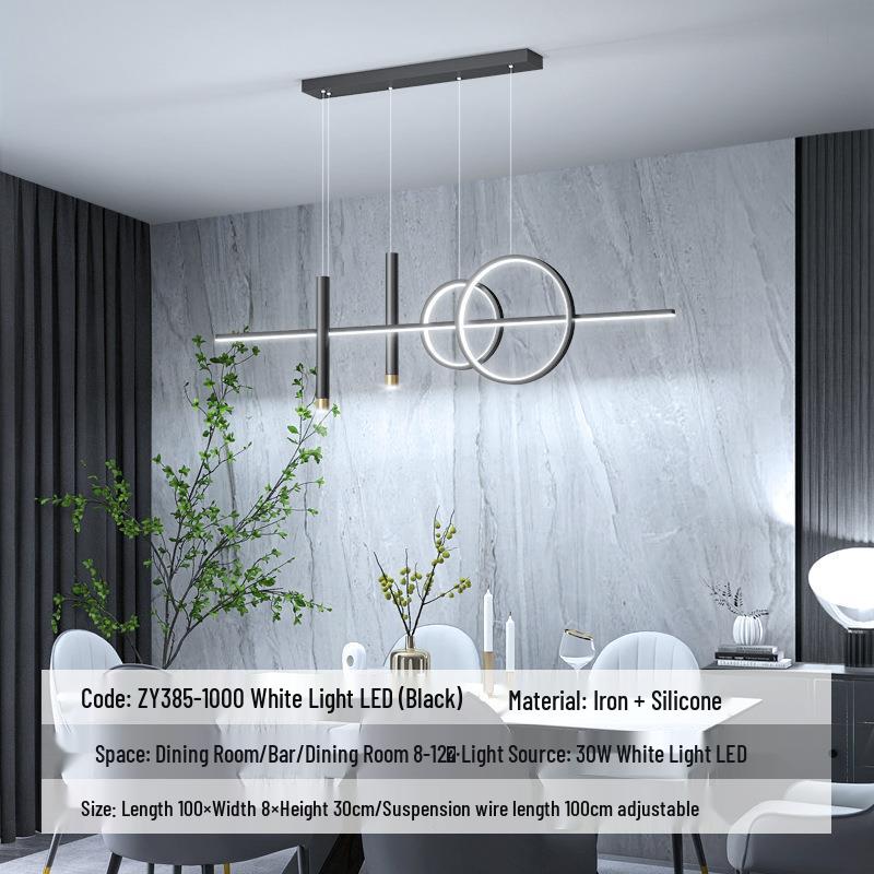 Nordic Minimalist Long Strip Pendant Light for Modern Dining Room or Bar