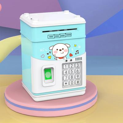 Elektronická spořicí schránka do bankomatu Prasátko MINI s otiskem prstu simulovaným heslem Money Bank for Cash