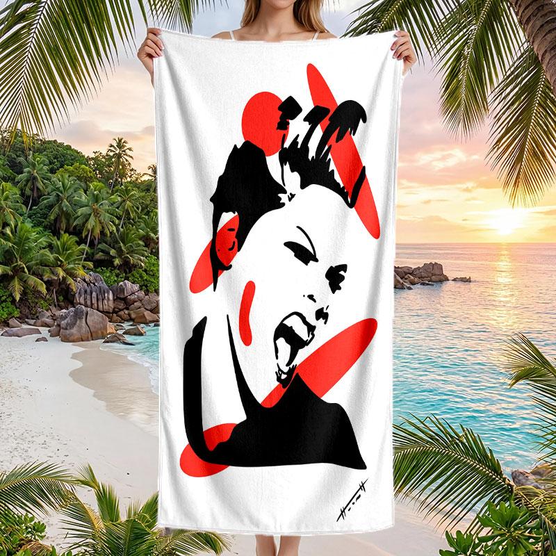 Large Beach Towel Quick Dry Absorbent Towel For Beach IndoorP!nk singer