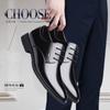 Men's leather shoes inner height increase pointed lace-up soft sole youth business dress shoes breathable versatile British work men's shoes
