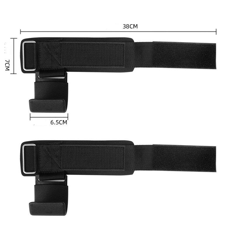 DR High Quality Adjustable Lightweight Durable Neoprene Fitness Anti-slip Gym Grips Straps Wrist Support Weight Lifting Hooks 38X7CM чёрный