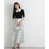 Proportion Body Dressing Collared Short Sleeve Ribbed Knit Black Women's 2-Way Sweater,