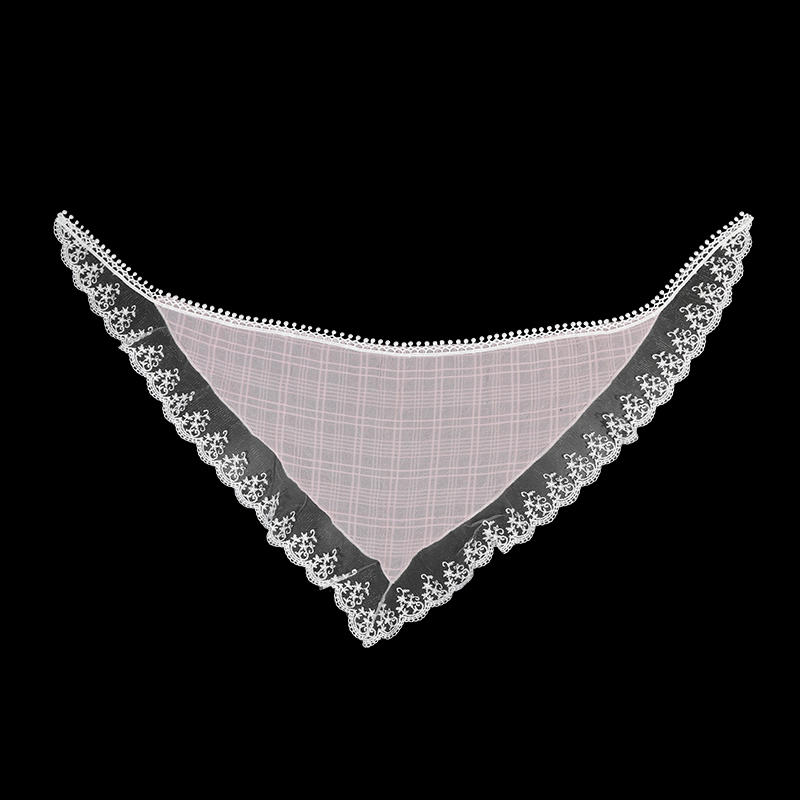 Retro Koronkowa Bandana Opaska na Głowę Z Nadrukiem Szalik na Włosy Bohemia Trójkątna Chusta na Głowę Białe Opaski do Włosów dla Kobiet Dziewczyn Moda Słodka Chusteczka