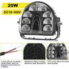 5.4Inch LED Forklift Arch Safety Light Red 25W DC10-80V Arc Zone Safety Lights 1PCS