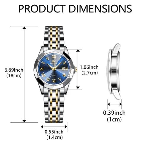 Tokei Watch Women's Business Fashionable Arm Watch Date Women's Waterproof Watch Analog Quartz Fashion Watch Blue Stylish Popular Gold Silver Women's