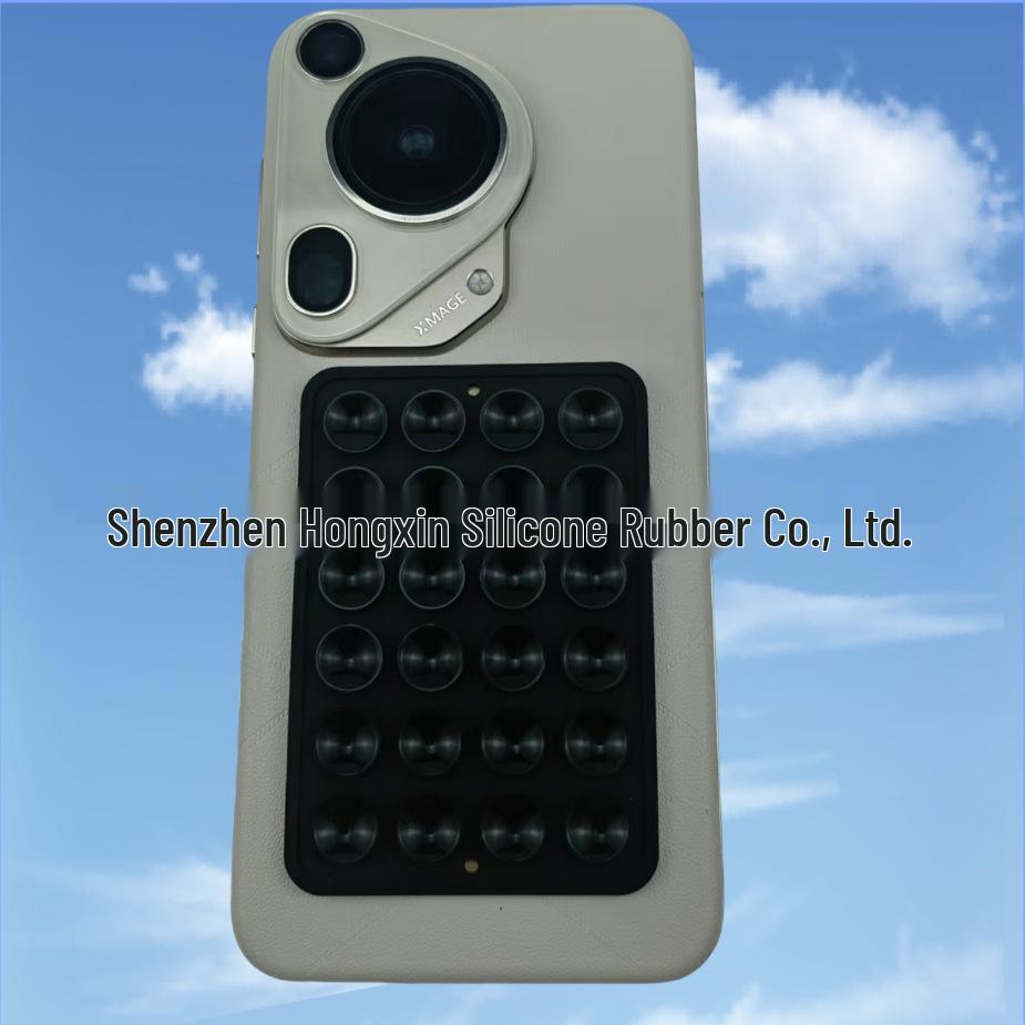 Silicone Suction Cup Holder for Mobile Phones - Square, Single-Sided, Set of 24