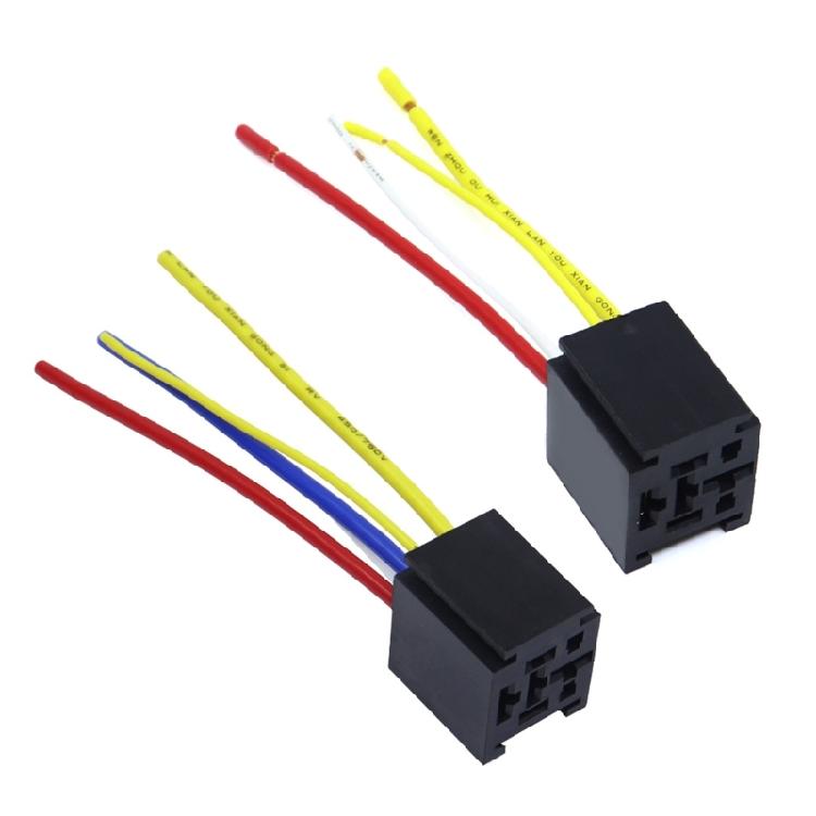 Reliable 80A Relays Socket Wiring Harness for Vehicle Electrical System with Clear Identification Mark Easy Installation