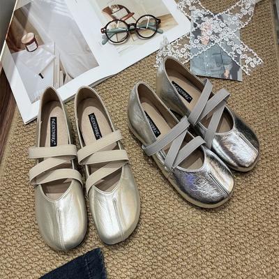 Huge Comfortable~ New Ins Style Korean Version of Sports Mary Jane Single Shoes Leather Square Head Platform Internet Celebrity Casual Shoes Women