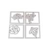 Čtverce Květinové Kovové Řezací Šablony pro DIY Scrapbooking Fotoalbum Papírová Karta