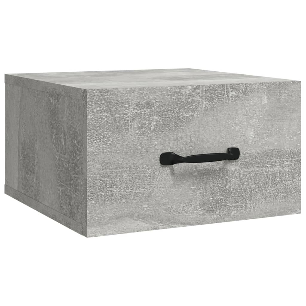 Vidaxl Hanging Bedside Cabinet, Concrete Grey, 35X35X20 Cm