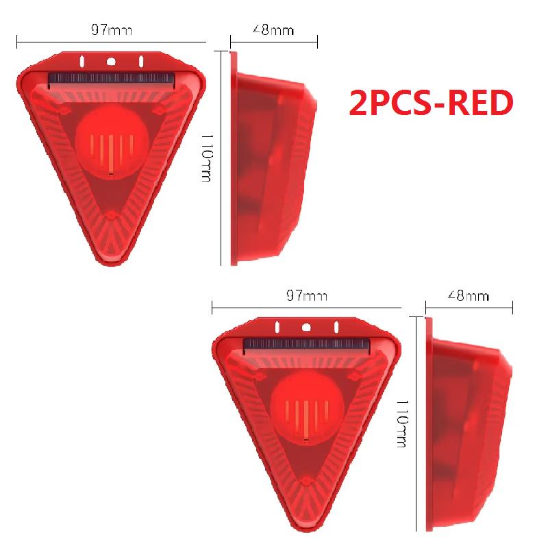 LED Solar Alarm Light Outdoor Waterproof Solar Powered Lamp Farmland Pasture Anti-Animal Villa Garden Anti-Thief Security Light