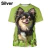 Chihuahua Dog T-Shirt 3D Printed Dog T-Shirt Fun Short Sleeve Cute Top for Boys
